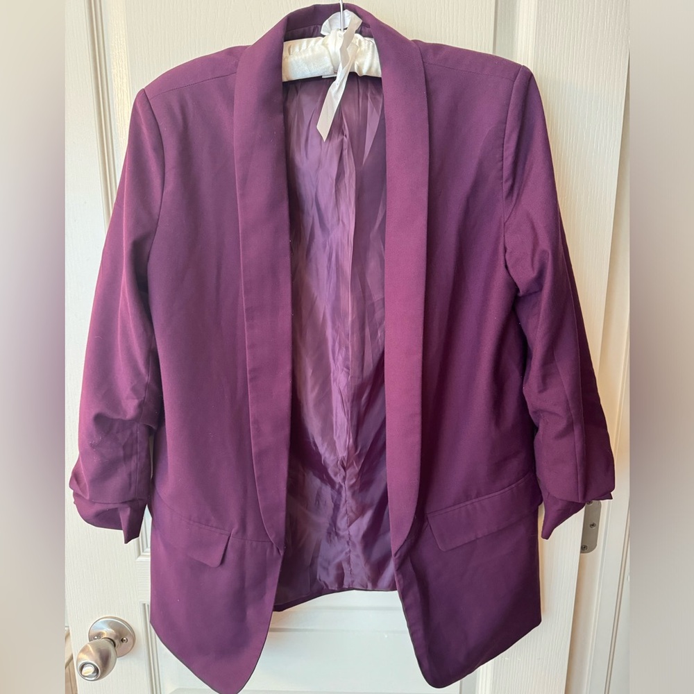 Miami 3/4 ruched sleeved blazer
